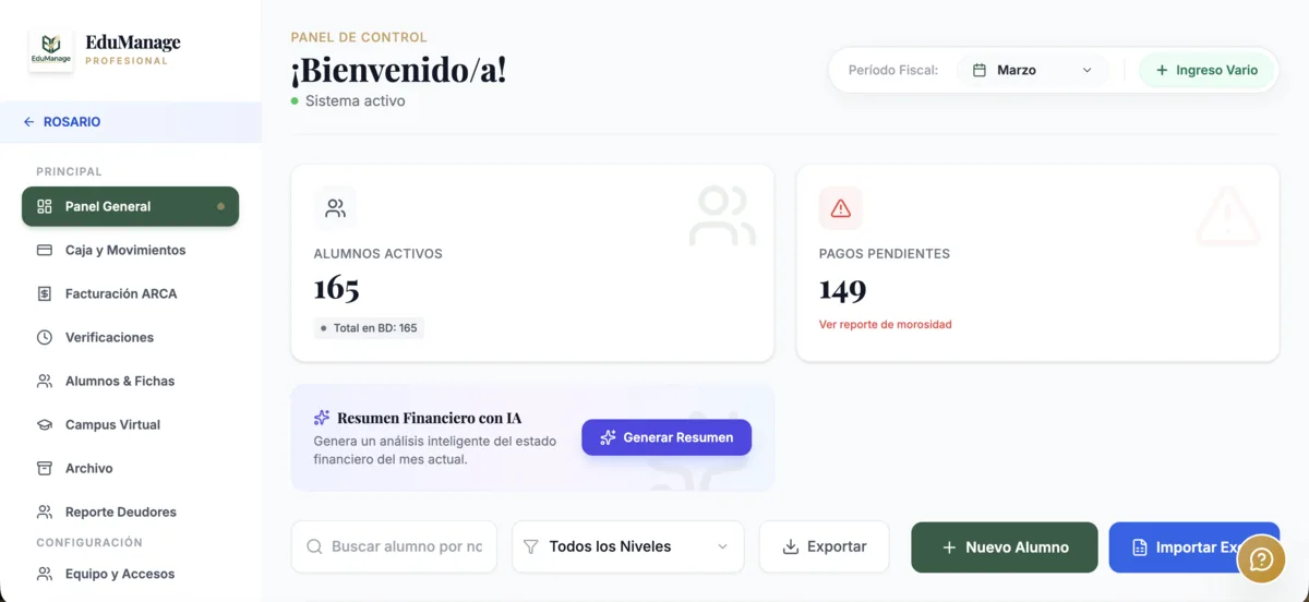 Todo el instituto en una vista